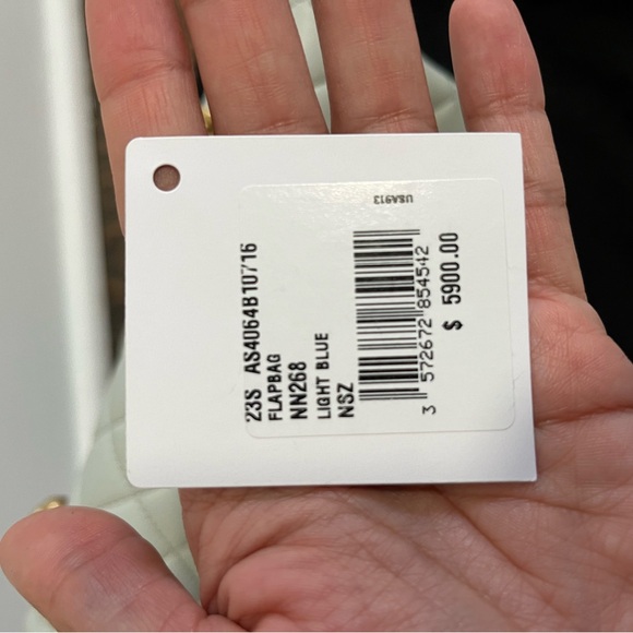 Chanel Sweet Camellia Flap Quilted Leather Crossbody Bag Light Blue - Picture 8 of 10